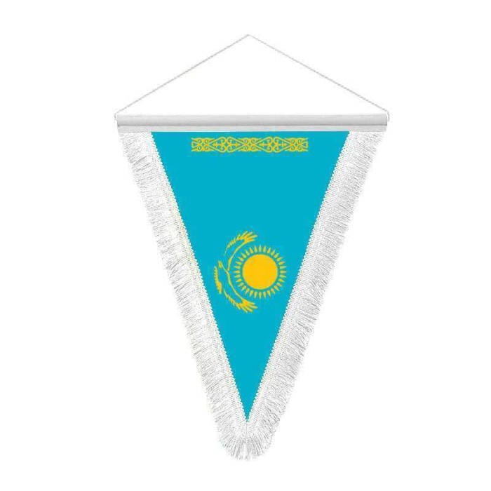 Kazakistan Cumhuriyeti Hatıra Üçgen Flama Bayrak