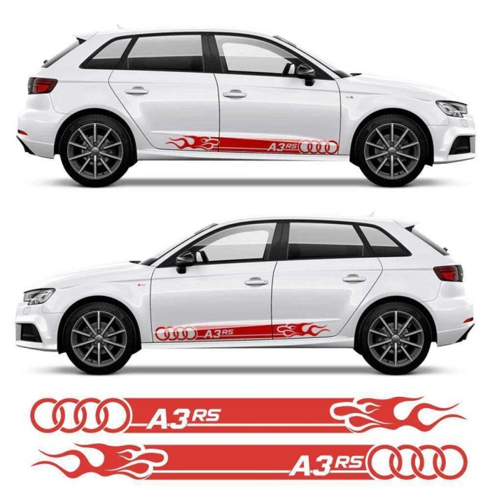 Audi A3 RS Sport marşpiyel Oto Sticker A1, Etiket, Aksesuar, Tuning