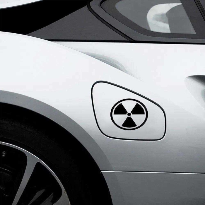 Radyasyon Simge Yakıt Depo Kapağı Sticker, Araba, Oto Etiket, Tuning, Aksesuar, Modifiye
