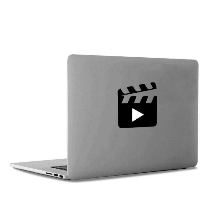 Yönetmen Klaket Play Mac Book Laptop Sticker, Etiket, Çıkartma