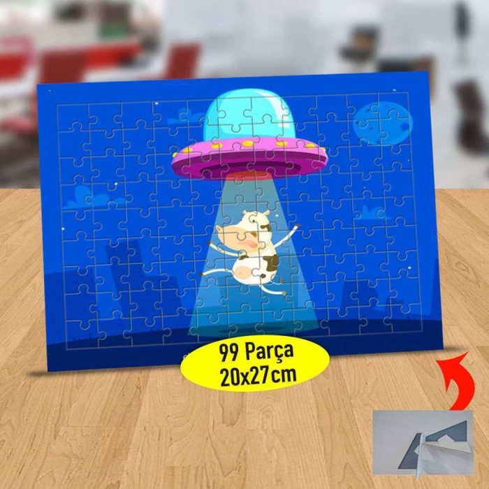 Hayvan Yakalayan Ufo 99 Parça Puzzle Yapboz Tablo-23-2147907476