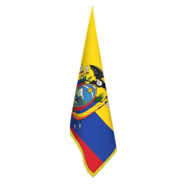 Ekvador Bayrağı - Ofis - Makam -Toplantı Odaları - Saçaklı Makam Bayrağı