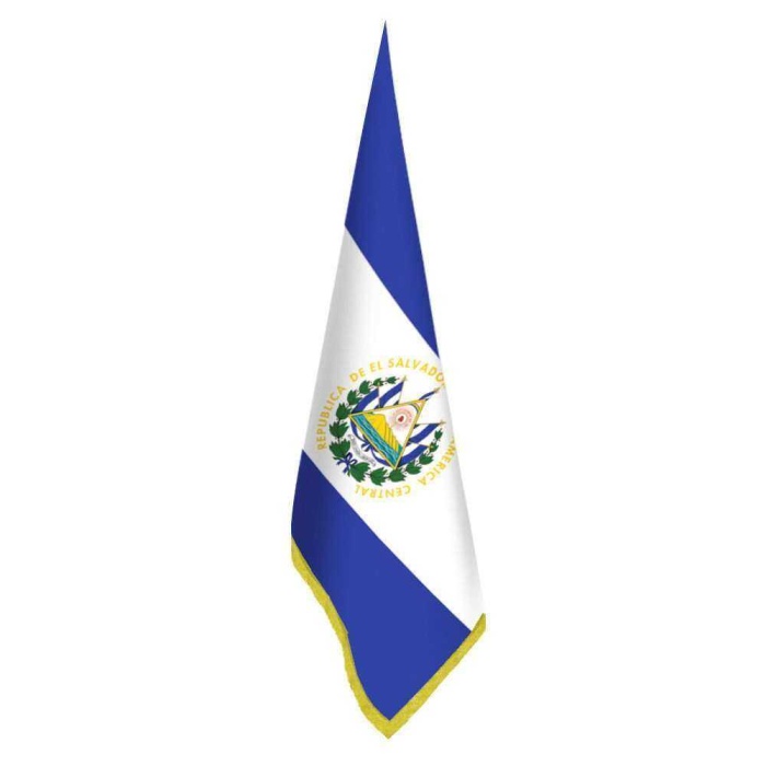 El Salvador Bayrağı - Ofis - Makam -Toplantı Odaları - Saçaklı Makam Bayrağı