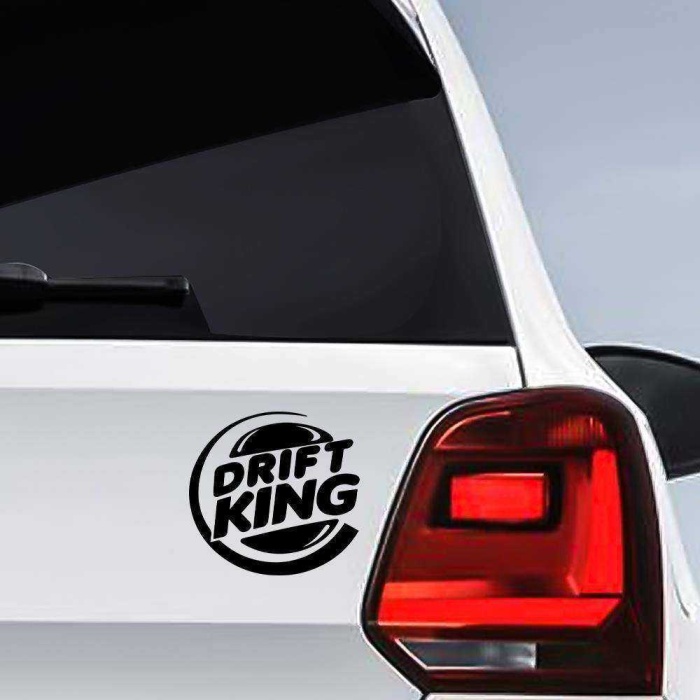 Drift King Burger Logo Sticker - Oto Araba Etiket, Aksesuar, ModifiyeTuning
