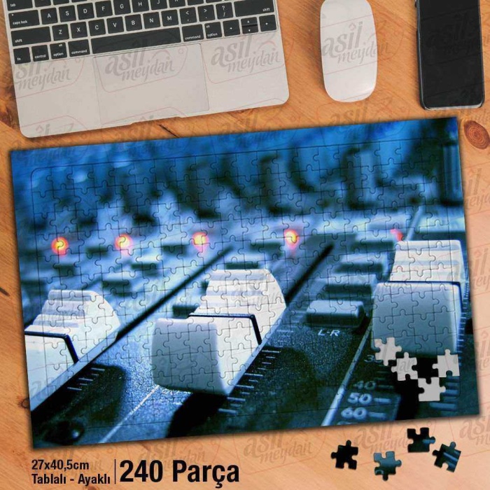 Asil Hobi Müzik - Elektro - Ses - Cihaz - Kayıt Yapboz-Ayak Destekli Çerçeveli 240 Parça Puzzle