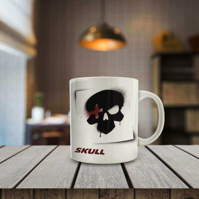 Sprey Efektli Skull - Kuru Kafa Hediyelik Kupa Bardak