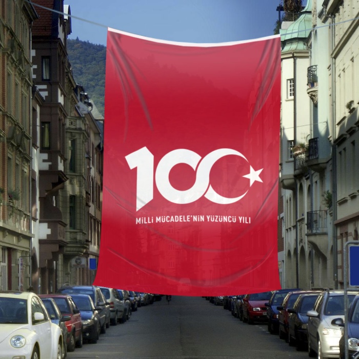 Cumhuriyetin 100. Yılı Bayrağı Yüzyıl Kutlama Bayrağı ATA53