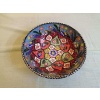 22 cm seramik kabartmalı kase karışık renk