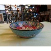 22 cm seramik kabartmalı kase karışık renk