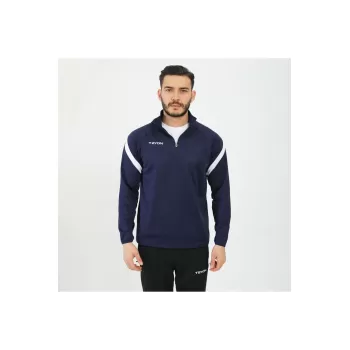 TRYON / ANTRENMAN SWEAT EVO PRO YARI FERMUAR LACİVERT-BEYAZ