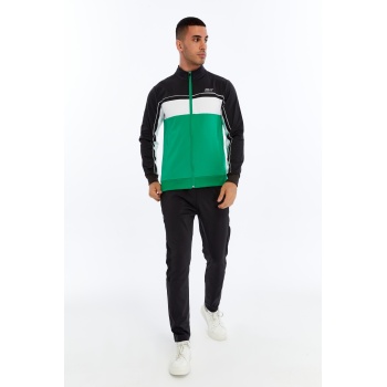 Asm Spor Rainbow Erkek Sweatshirt Yeşil-Siyah-Beyaz