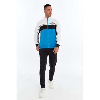 Asm Spor Rainbow Erkek Sweatshirt Mavi-Siyah-Beyaz
