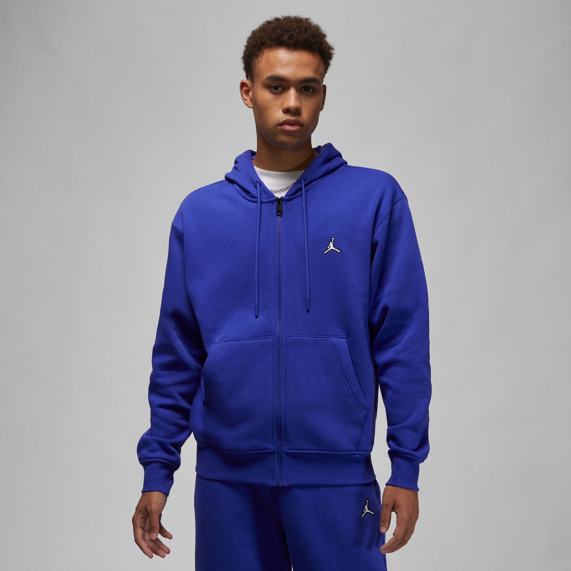 Nike M Jordan Ess Flc Fz Hoodie Erkek Mavi Sweatshirt DQ7350 432