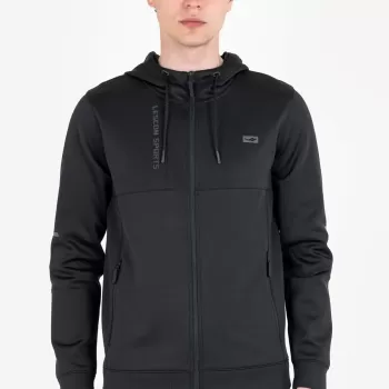 Lescon Siyah Erkek Fermuarlı Kapüşonlu Sweatshirt 23N-1133