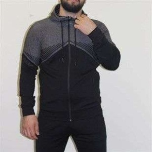 Erkek Siyah Kapüşonlu Sweatshirt  1119130