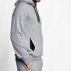 Lescon Koyu Gri Melanj Erkek Kapüşonlu Sweatshirt 20S-1239-20N