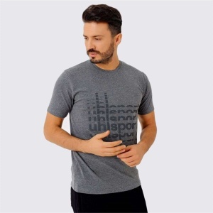 Uhlsport T-shirt B.yaka Pamuk Blow Erkek Antrasitmelanj 3211108
