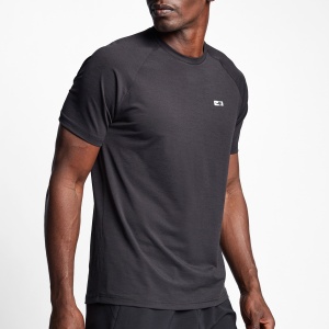 Lescon Siyah Erkek Antrenman Kısa Kollu T-Shirt 22B-1025
