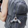 ASM SPOR Krinkıl Kumaş Su Geçirmez Gri Çok Cepli Unisex Sırt Çantası – Okul, Seyahat, Günlük