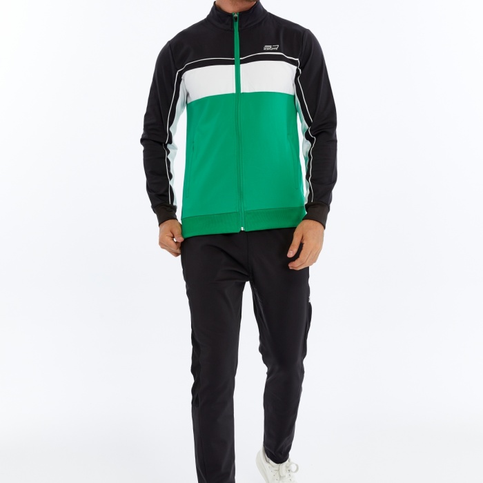 Asm Spor Rainbow Erkek Sweatshirt Yeşil-Siyah-Beyaz