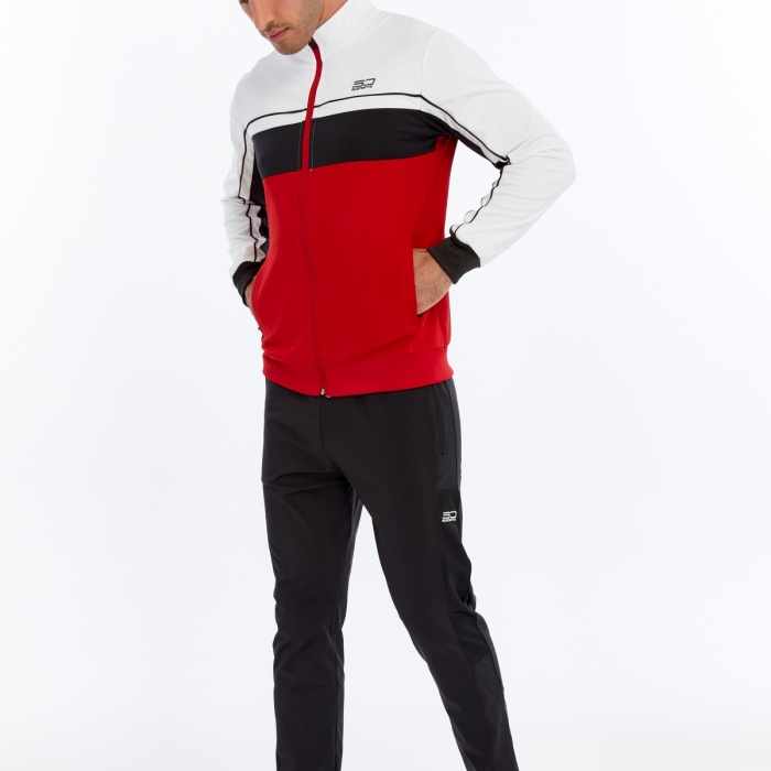 Asm Spor Rainbow Erkek Sweatshirt Kırmızı-Siyah-Beyaz