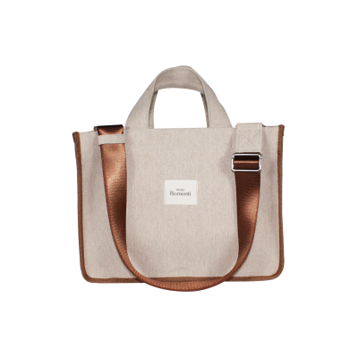 Hishi Rj Tote Bag Beige Kanvas Çanta