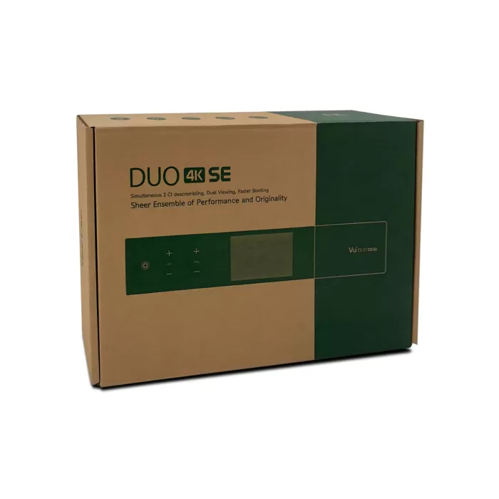 VU+ Duo 4K SE Çift Modül Girişli DVB-S2X FBC Twin Tuner Enigma2 UHD Uydu Alıcı