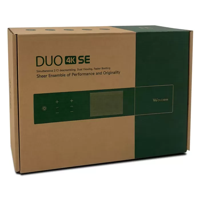 VU+ Duo 4K SE Çift Modül Girişli DVB-S2/S2X FBC Twin Tuner Enigma2 UHD Uydu Alıcı