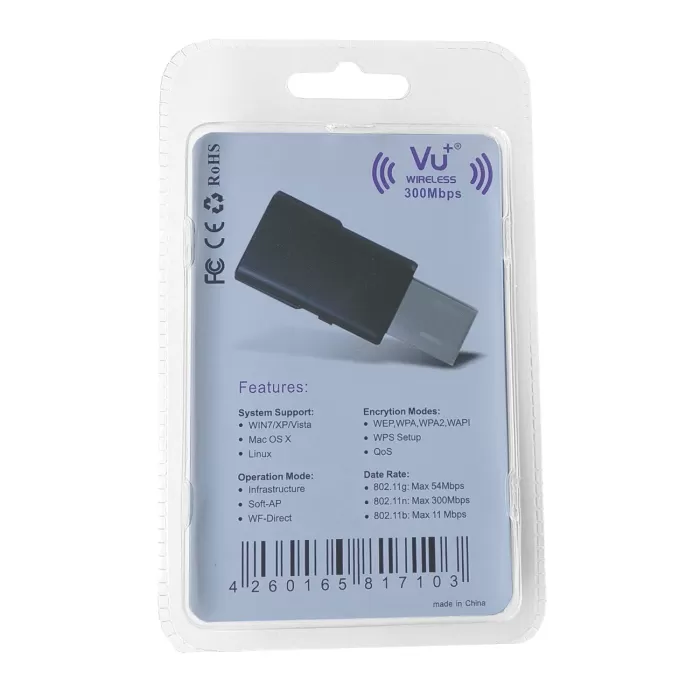 VU+® Wireless Wifi USB Adaptör 300 Mbps