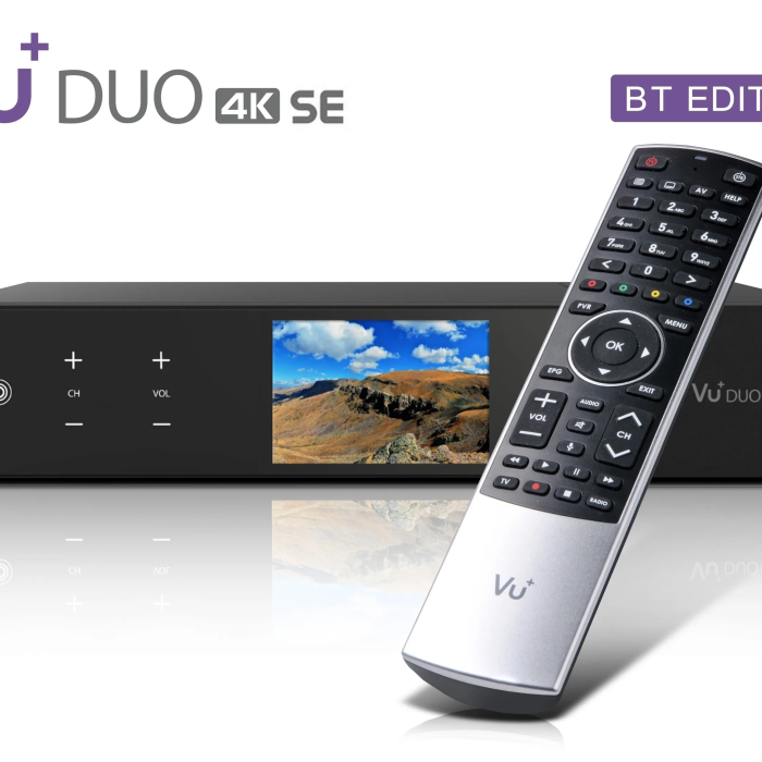 VU+ Duo 4K SE Çift Modül Girişli BT Edition DVB-S2/S2X FBC Twin Tuner Enigma2 UHD Uydu Alıcı