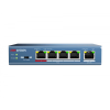 HIKVISION DS-3E0105P-E/M, 5 Port, Megabit, 4 Port PoE, 38W, +1 Port MegabBit Uplink, Yönetilemez, Masaüstü Switch