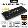 Dark DK-HD-SW8X1 Full HD 8 Giriş 1 Çıkışlı Uzaktan Kumandalı HDMI Switch (Seçici)