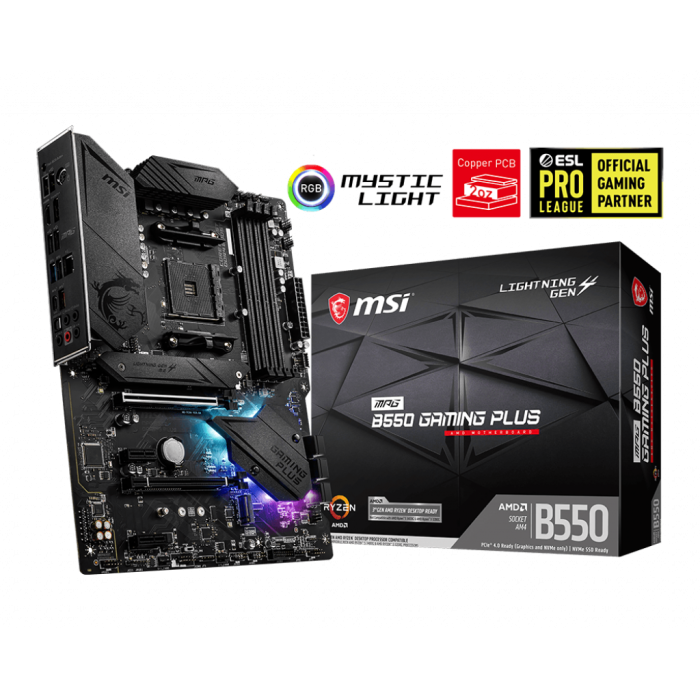 MSI MPG B550 GAMING PLUS DDR4 4400(OC)Mhz ATX AM4