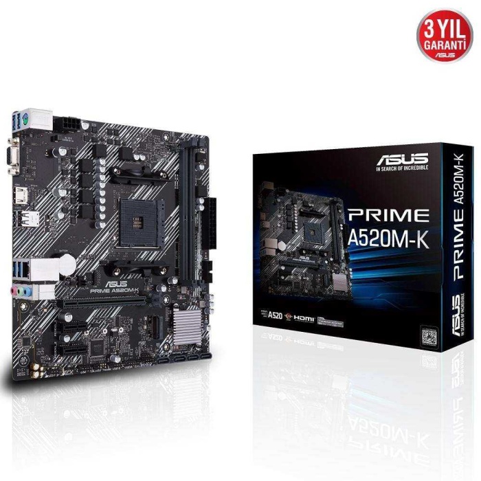 ASUS PRIME A520M-K DDR4 4600MHz VGA M.2 MATX AM4