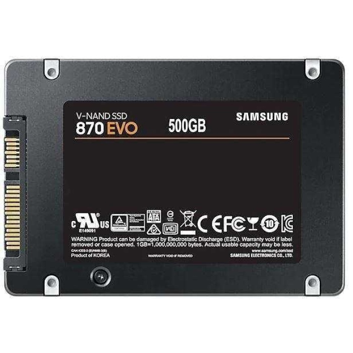 500GB SAMSUNG 870 560/530MB/s EVO MZ-77E500BW SSD (Resmi Distribütör Garantili)