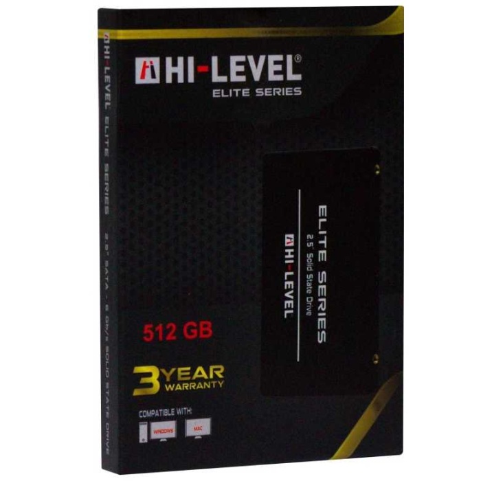 Hi-Level 512GB Elite HLV-SSD30ELT-512G 560-540MB-s 2.5 SATA3 Kızaksız SSD Disk