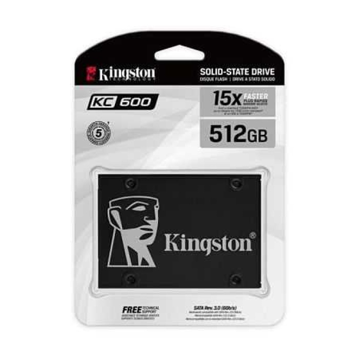 Kingston 512GB KC600 550MB-520MB-S 2.5sata 3 SSD SKC600-512G Ssd Hardisk