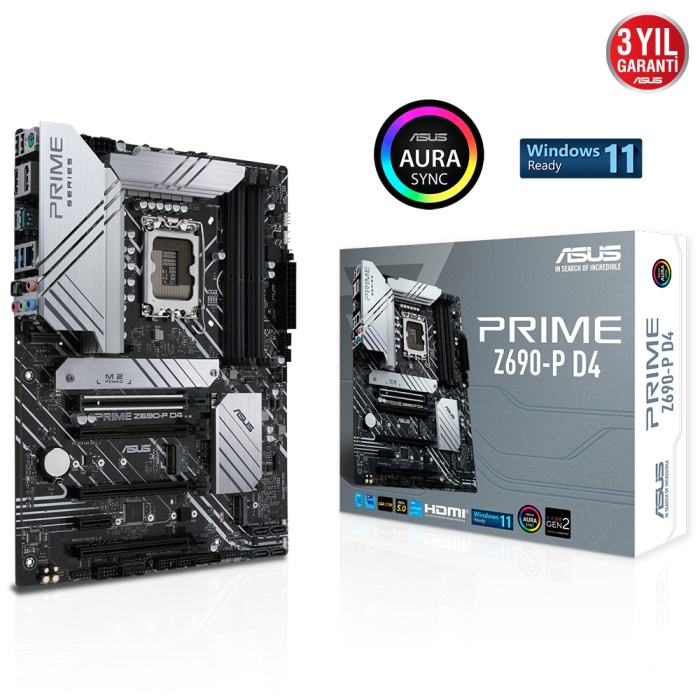 Asus Prime B760M-K D4 Intel B760 Soket 1700 DDR4 5333(OC)MHz mATX Gaming (Oyuncu) Anakart