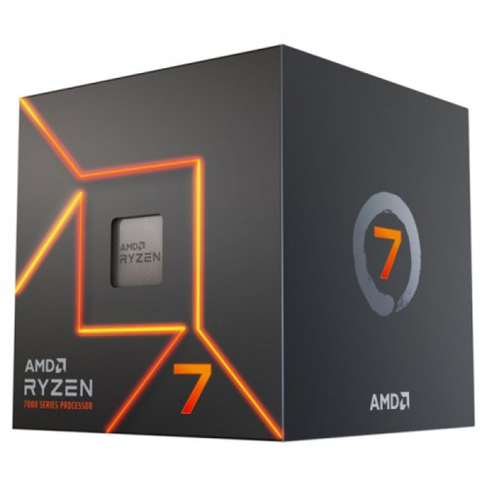 AMD RYZEN 7 7700 8 Core, 3,8-5.30GHz, 40Mb Cache, 65W, AMD Wraith Prism Fan, AM5 Soket, BOX (Kutulu) (Grafik Kart VAR, Fan VAR)