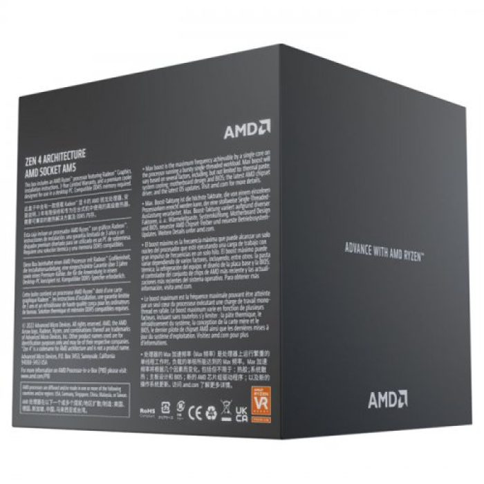 AMD RYZEN 9 7900 12 Core, 3,70-5.40GHz, 76Mb Cache, 170W,  AMD Wraith Prism Fan, AM5 Soket, BOX (Kutulu) (Grafik Kart YOK, Fan VAR)