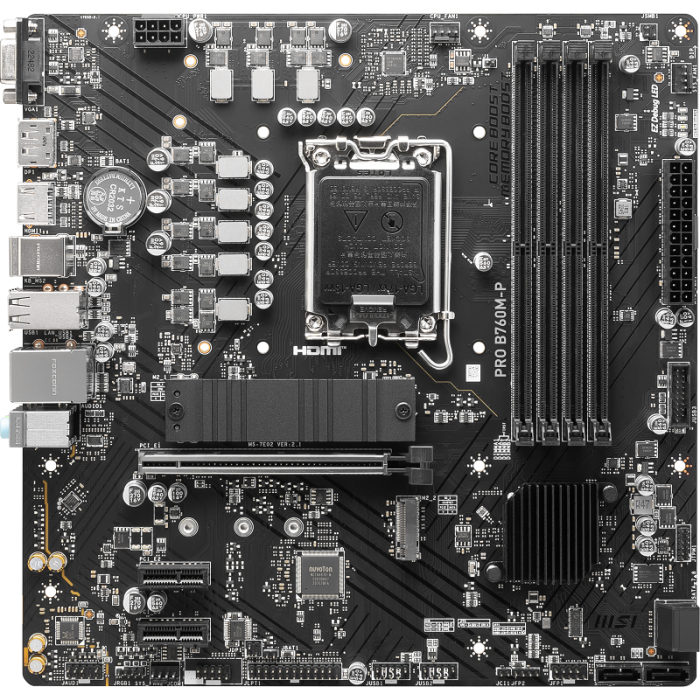MSI PRO B760M-P DDR5 6800MHz(OC) M.2 HDMI mATX 1700p