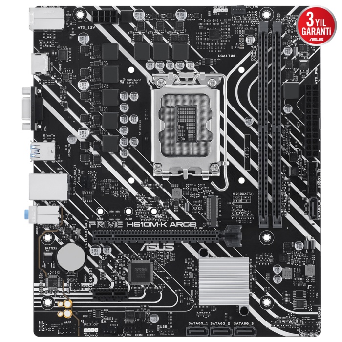 ASUS PRIME H610M-K ARGB DDR5 5600MHz M.2 HDMI VGA mATX 1700p