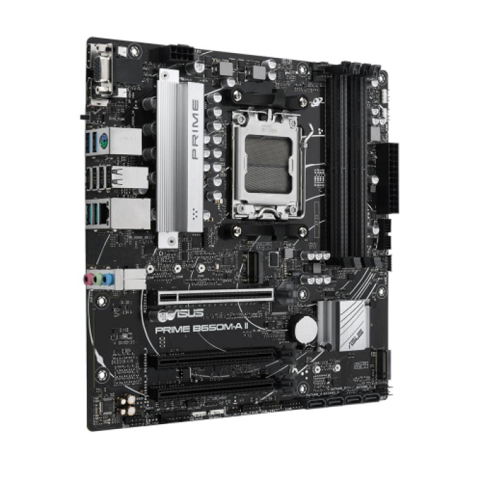 ASUS PRIME B650M-A II, 4xDDR5, 2x M.2, D-SUB, HDMI, DP, AMD Ryzen 7000 Serisi, AM5 Soket Anakart