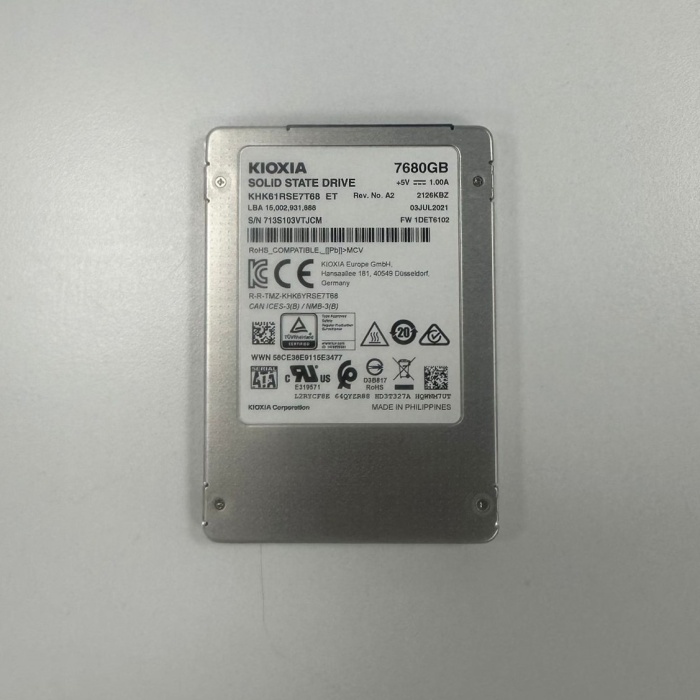Kioxia 7.68 TB 2.5 550-530 MB-s DWPD:1 SERVER SSD