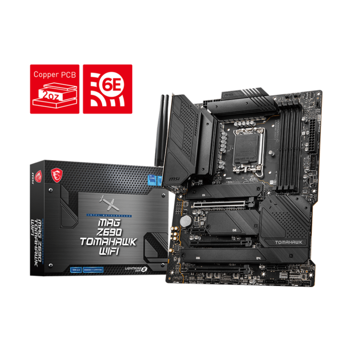 Msi Mag Z690 Tomahawk Wifi Soket 1700 DDR5 6400(Oc) Pcı-E Gen 5 M.2 Wi-Fi6 Atx Anakart