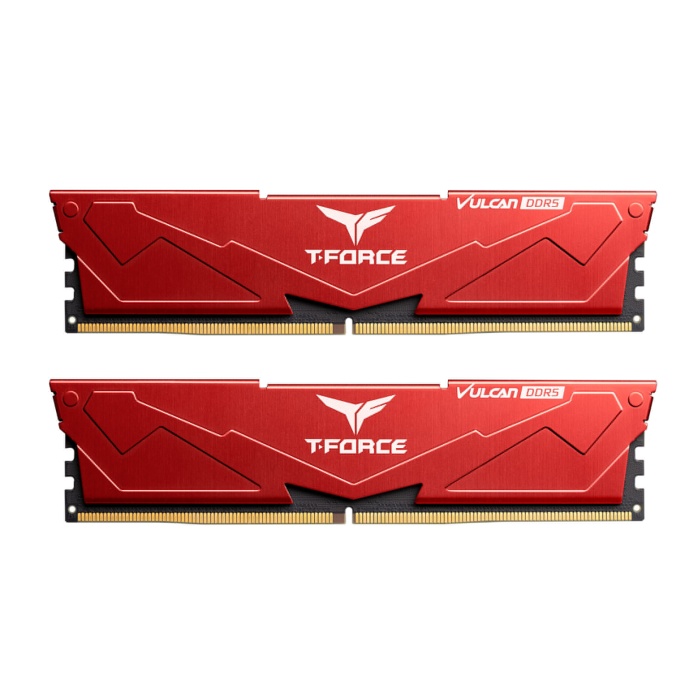 Team T-Force Vulcan Red 32GB(2X16GB) 5200Mhz DDR5 Gaming Ram CL40 (FLRD532G5200HC40CDC01)