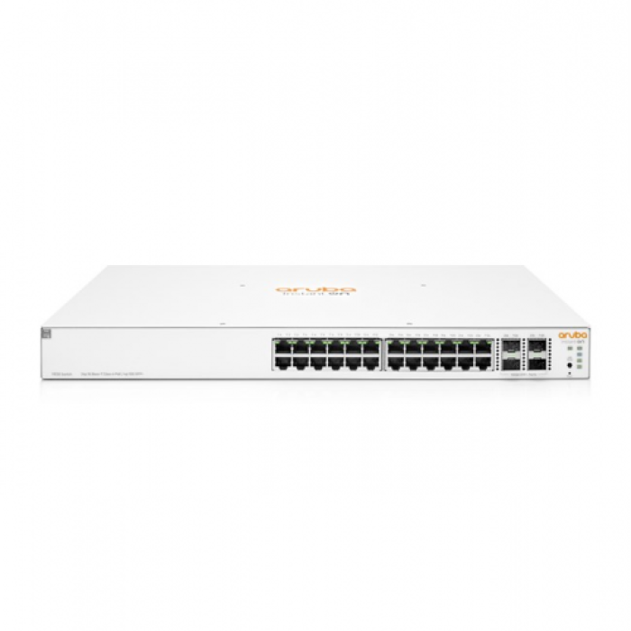 HP Aruba Instant On JL683B 1930-24G, 24Port,  GigaBit, 24 Port PoE, 195W, 4 Port Gigabit SFP, Yönetilebilir, Rack Mount Switch