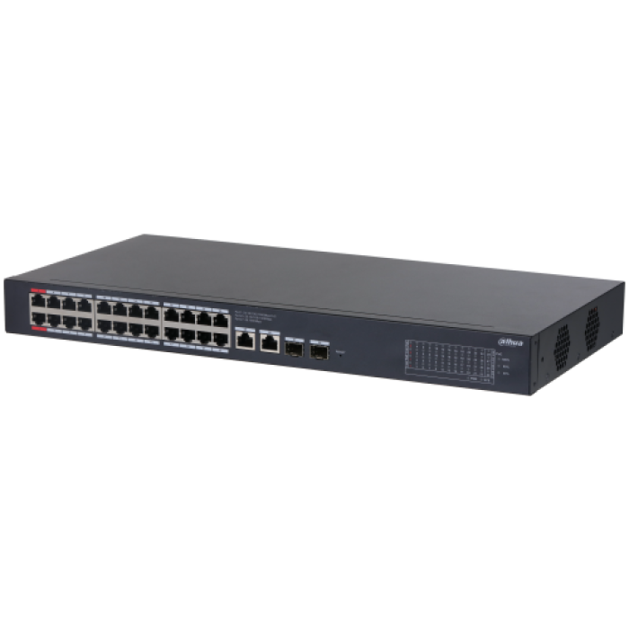 DAHUA CS4228-24GT-375 28Port, Gigabit, 24 Port PoE, 375W, +2 Port Uplink, +2 Port SFP Gigabit Combo, Cloud Yönetilebilir, Switch