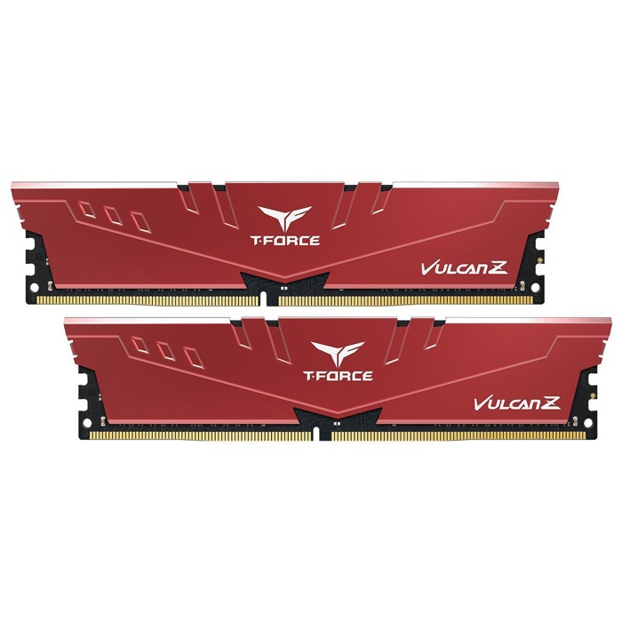 Team T-Force Vulcan Z Red 32GB 2x16GB 3200MHz CL16 DDR4 Gaming Ram (TLZRD432G3200HC16FDC01)