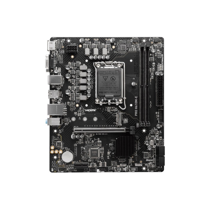 MSI PRO H610M-E DDR5 5600MHZ(OC) HDMI VGA M.2 mATX 1700P